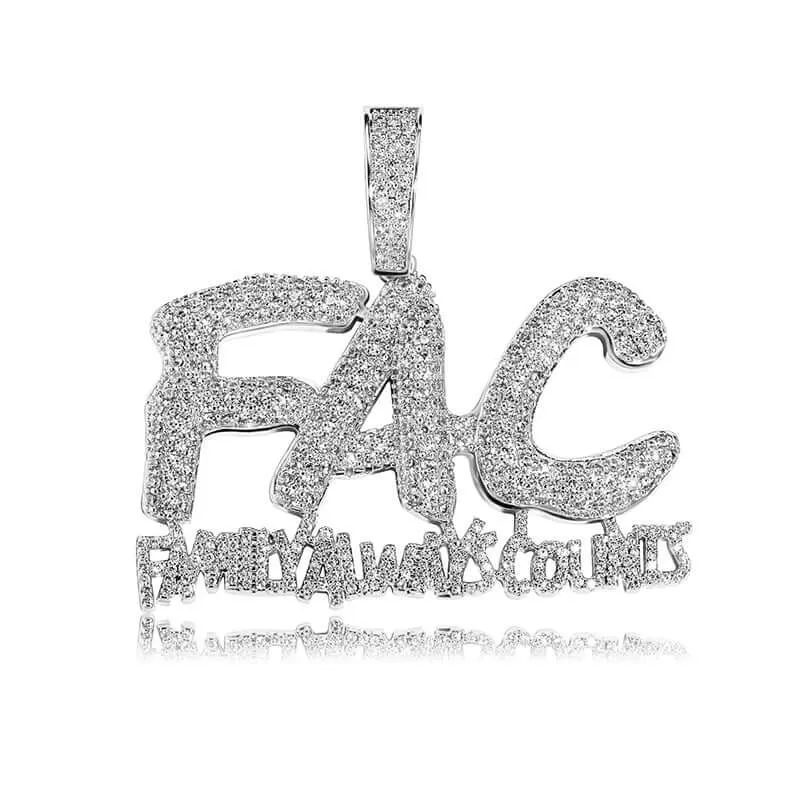 Fac-Family Always Counts Full Zircon Pendant