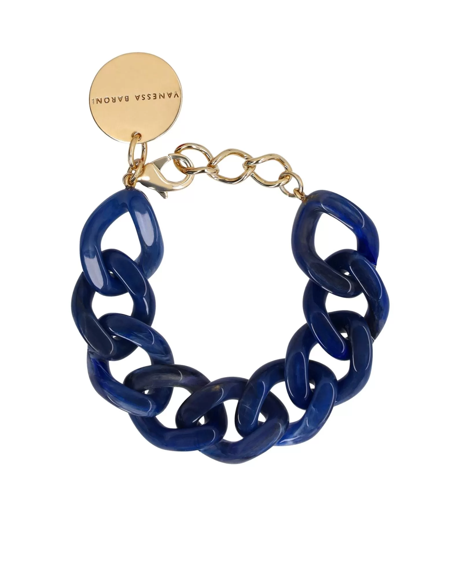 Flat Chain Bracelet | Navy Blue