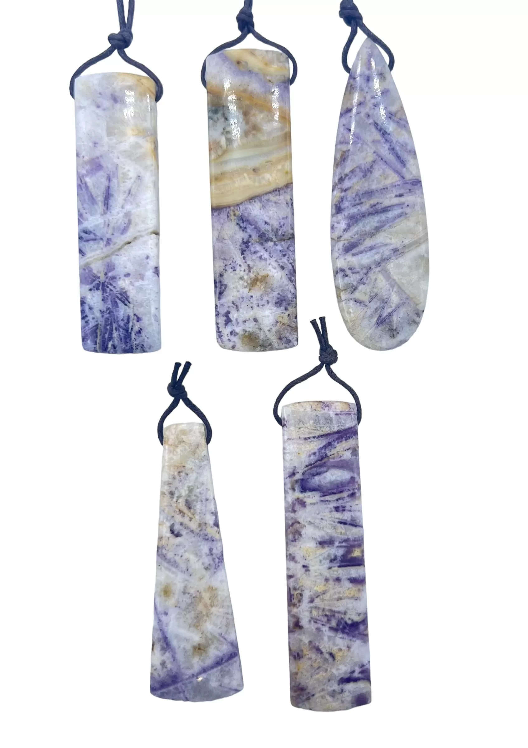 Fluorite in Quartz Large Focal Pendants (Select One Stone)