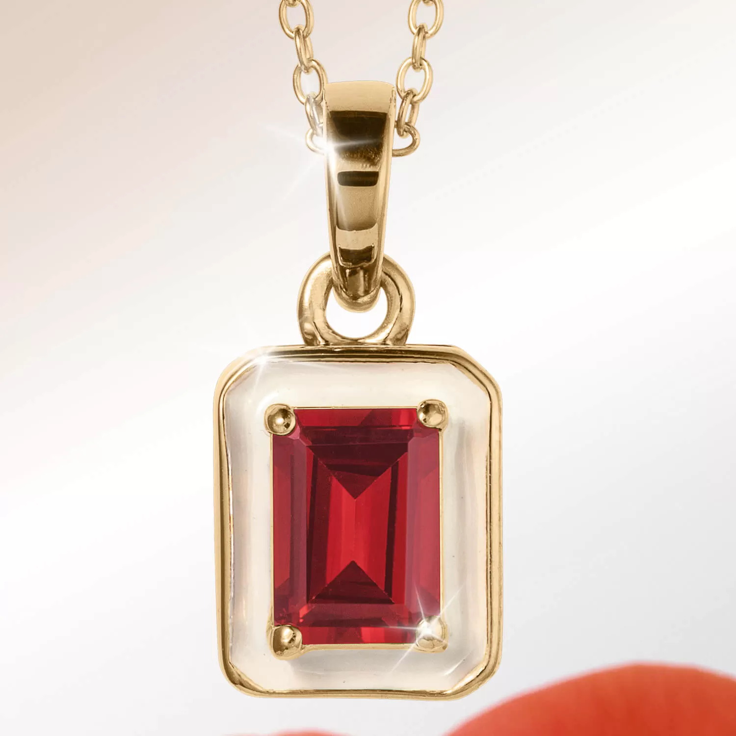 Garnet Deco Pendant