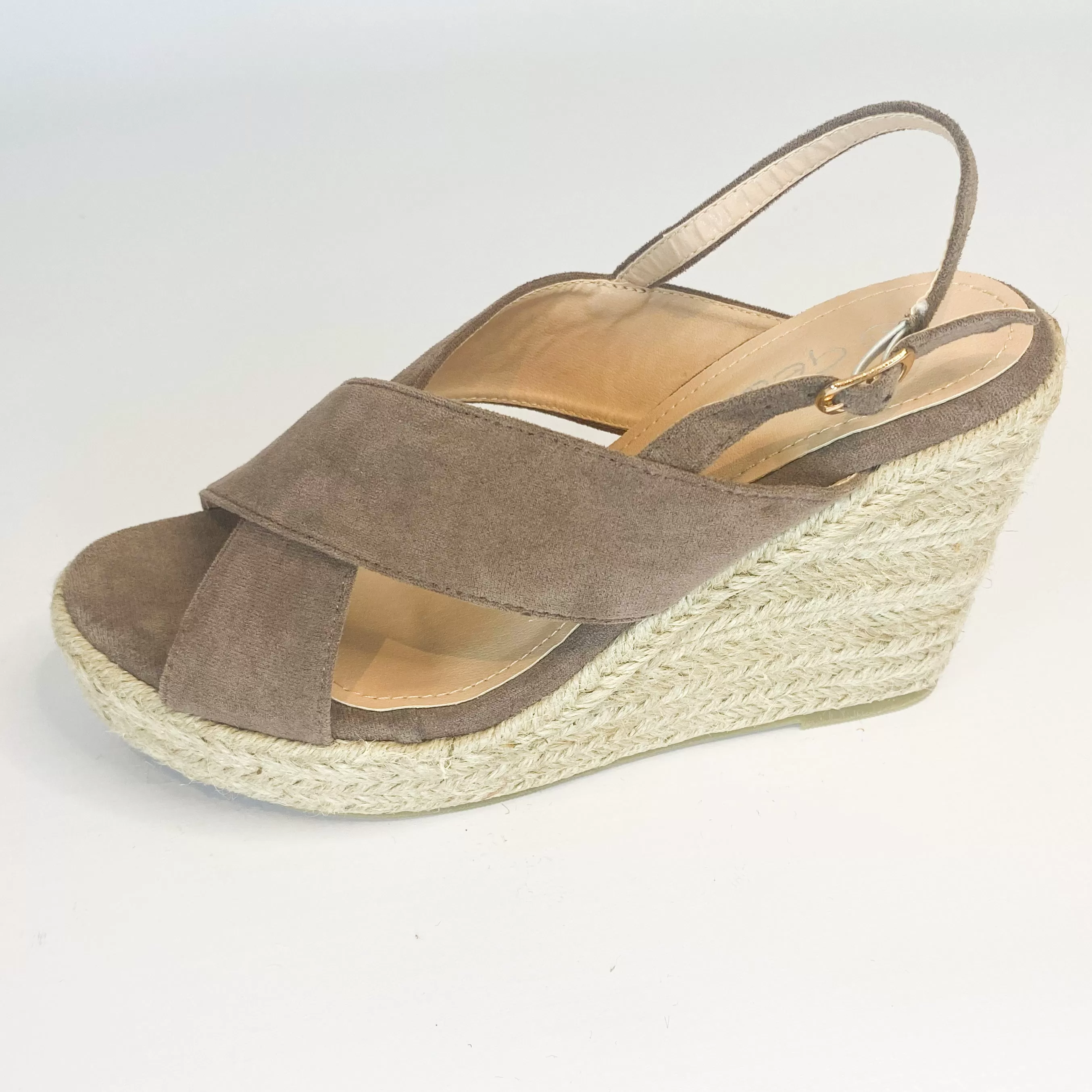 Geena brown crossover wedge