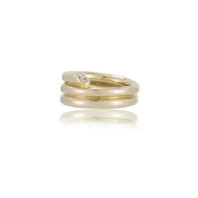 Gold & Diamond Coil Ring