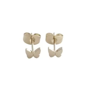 Gold Butterfly Stud Earrings