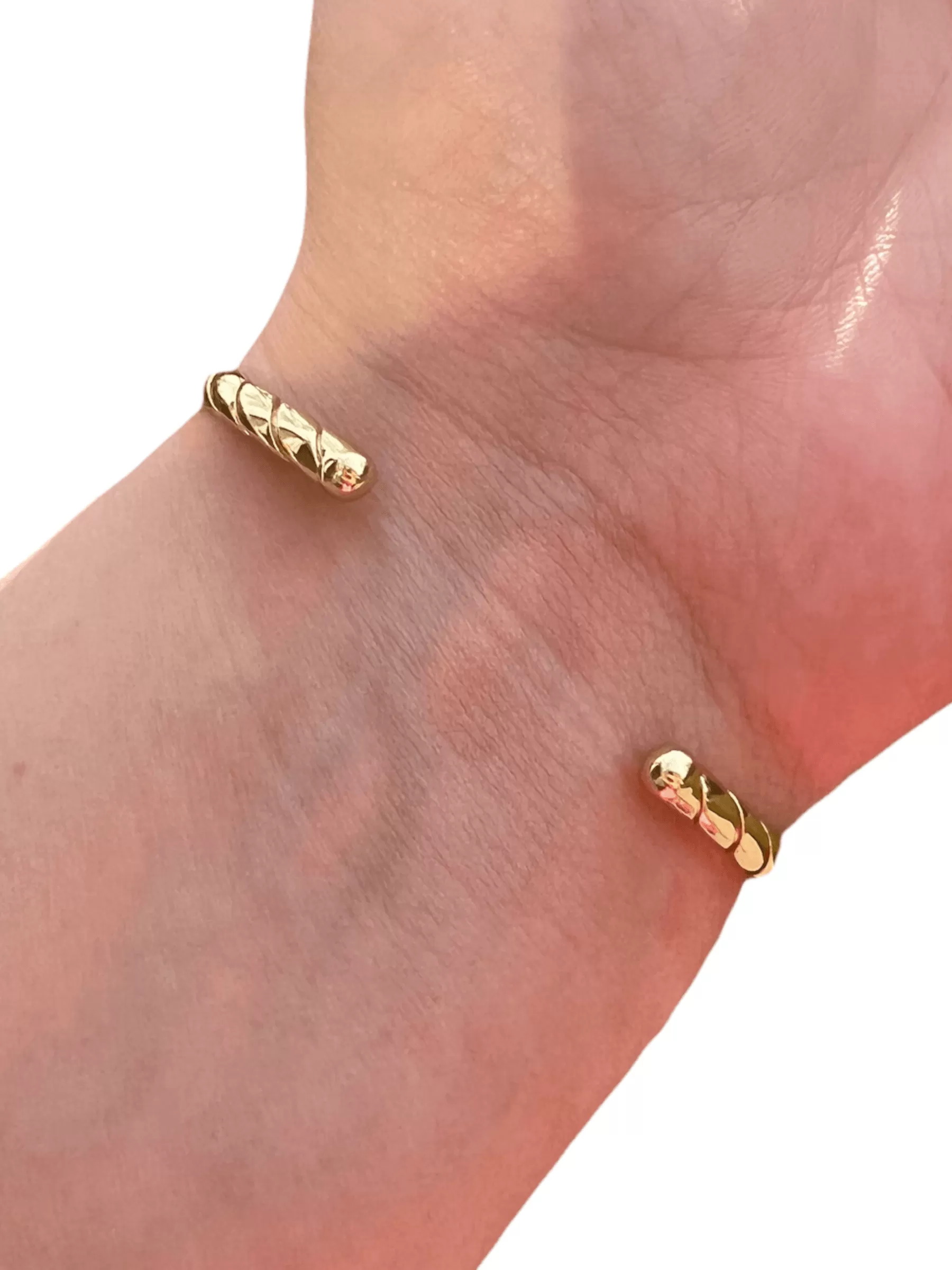 Gold Plated Enamel Diamond Cuff Bracelet