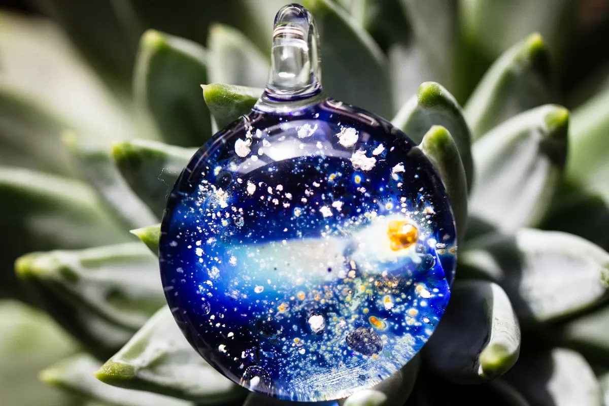 Halley's Comet Glass Pendant