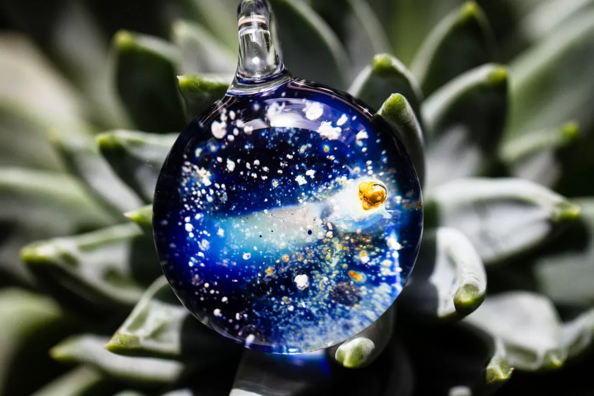 Halley's Comet Glass Pendant