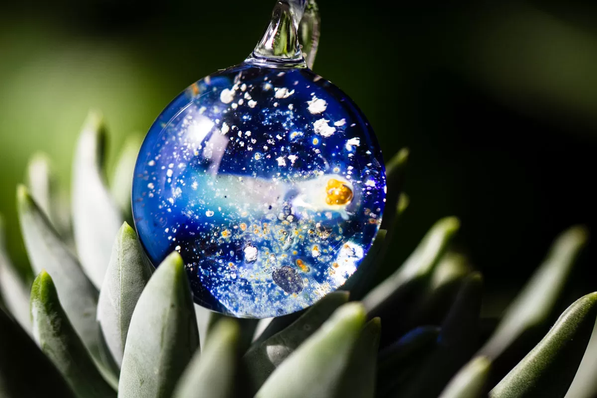 Halley's Comet Glass Pendant