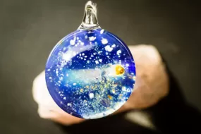 Halley's Comet Glass Pendant