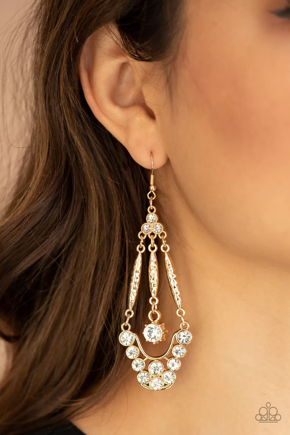 High-Ranking Radiance - Gold Earring