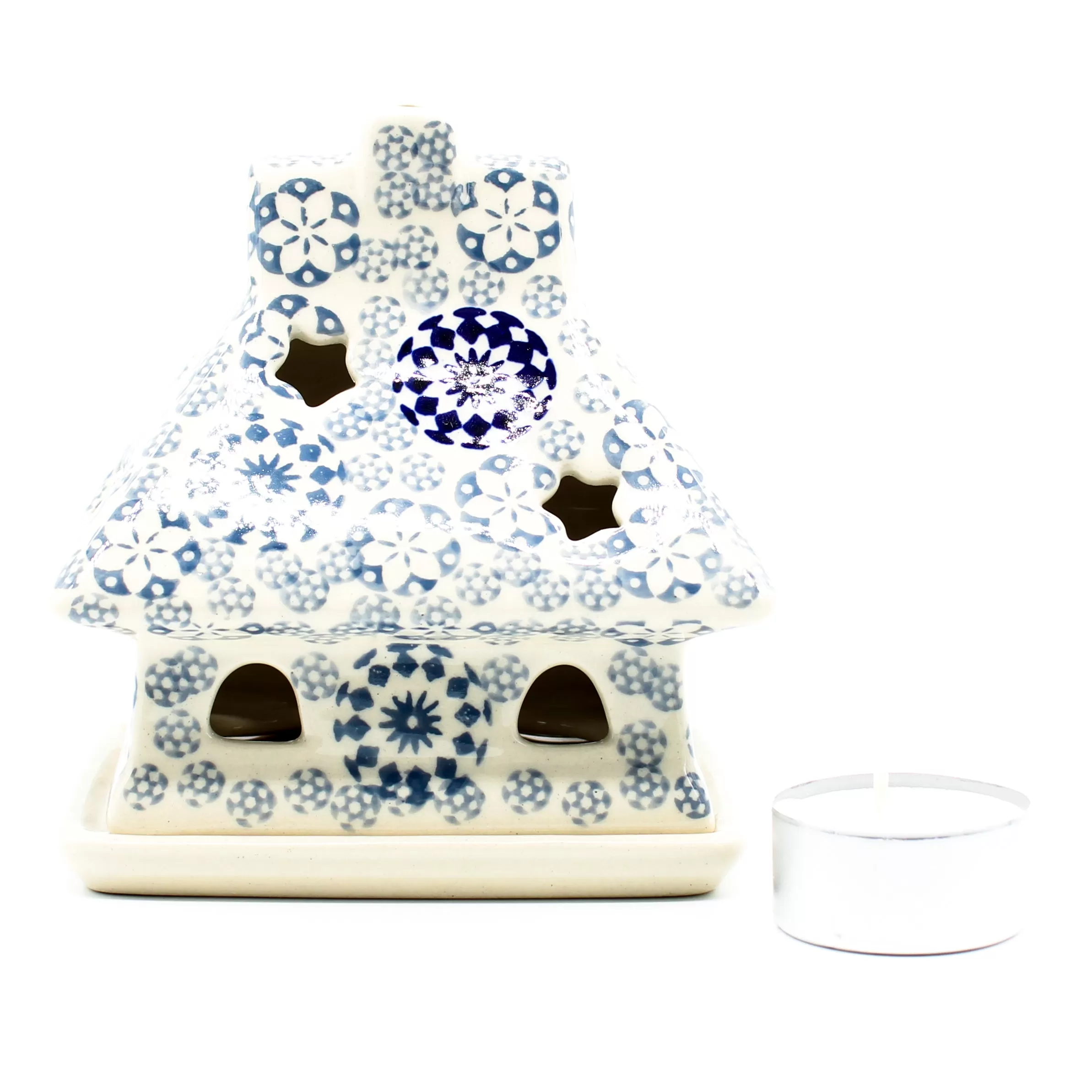 House Tea Candle Holder in Winter Wonderland