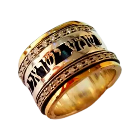 Israeli jewelry designers ring Personalized Ring message Hebrew love verse ring