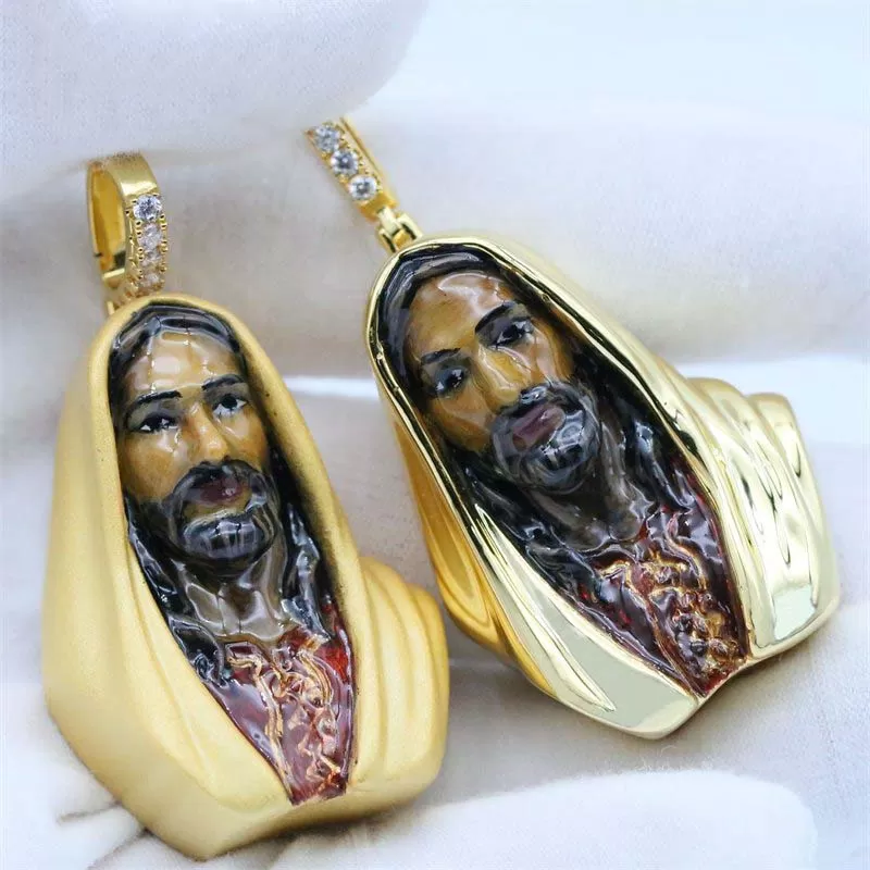 Jesus Resurgence Enamel Pendants