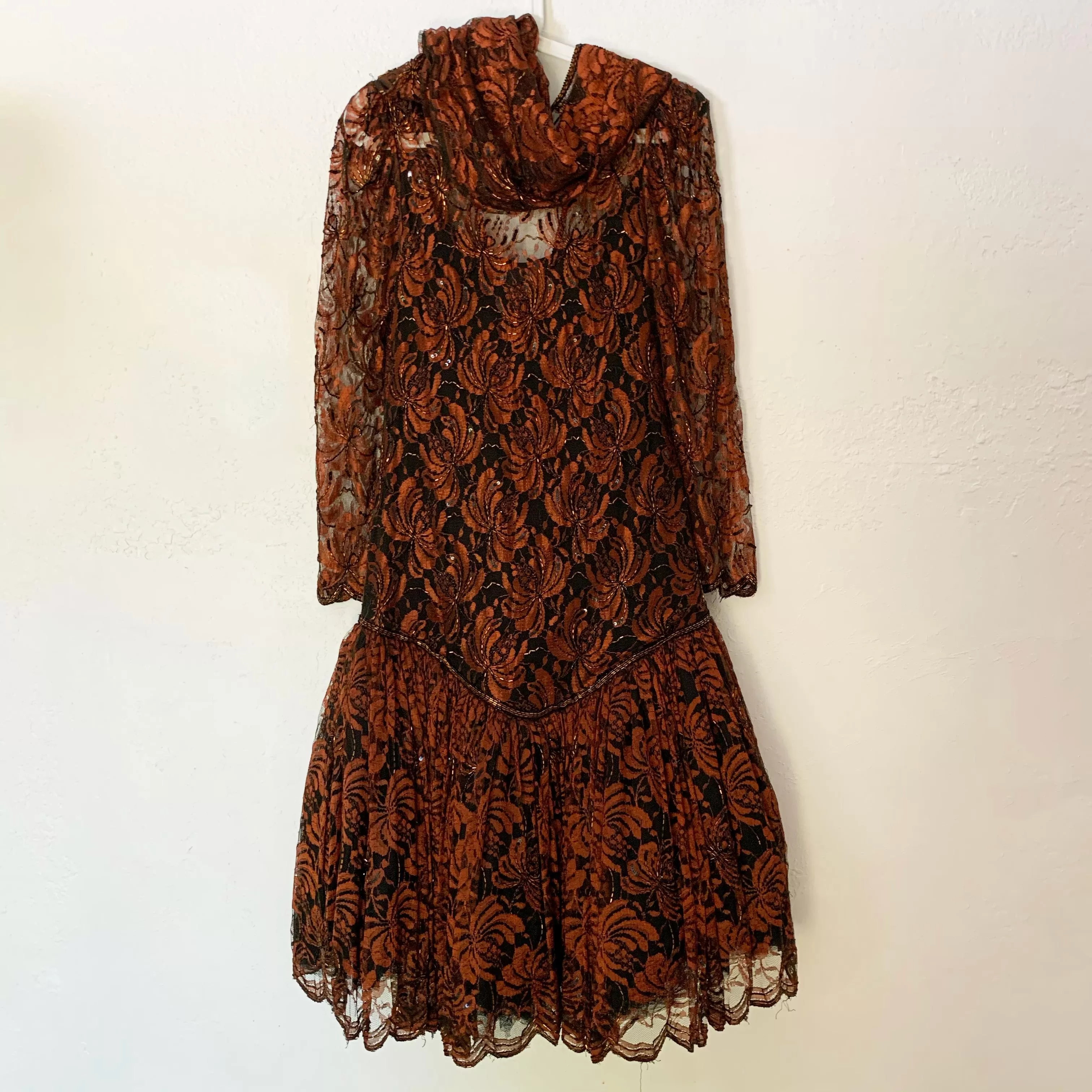 Judith Ann Creations Copper Lace Dress