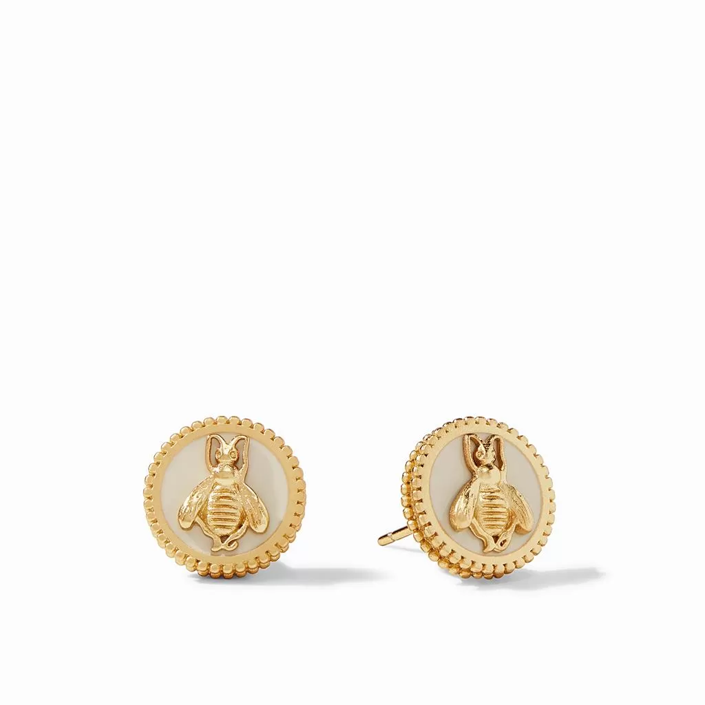 Julie Vos Bee Cameo Stud Earrings