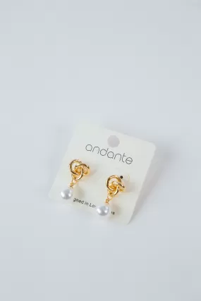 Kai Pearl Dangle Love Knot Earring