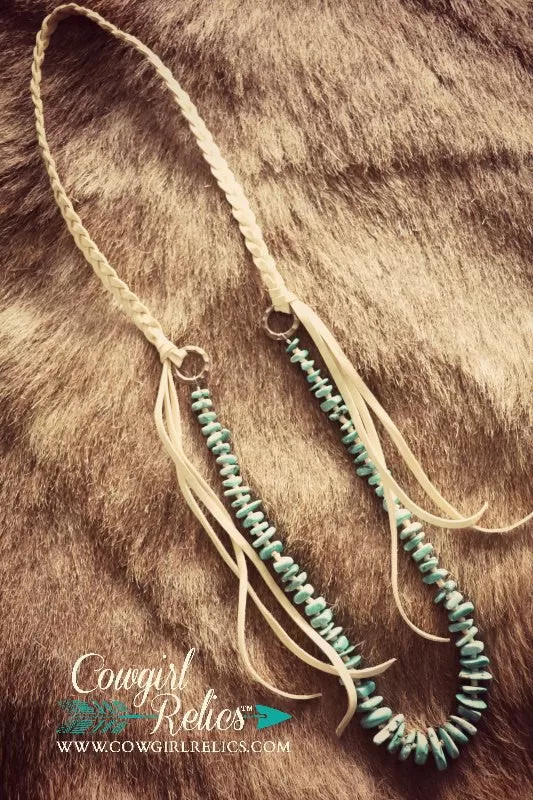 Layton Turquoise and Leather Western Necklace