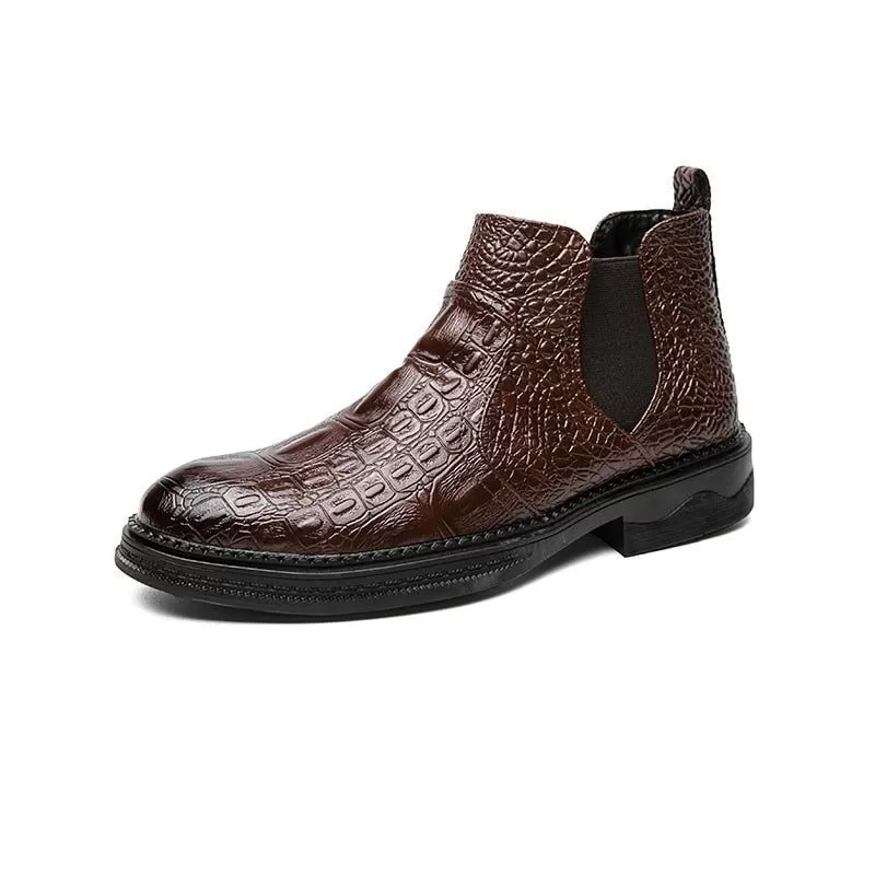 Leather Chelsea Ankle Boots - Men's Casual Shoes WC1253