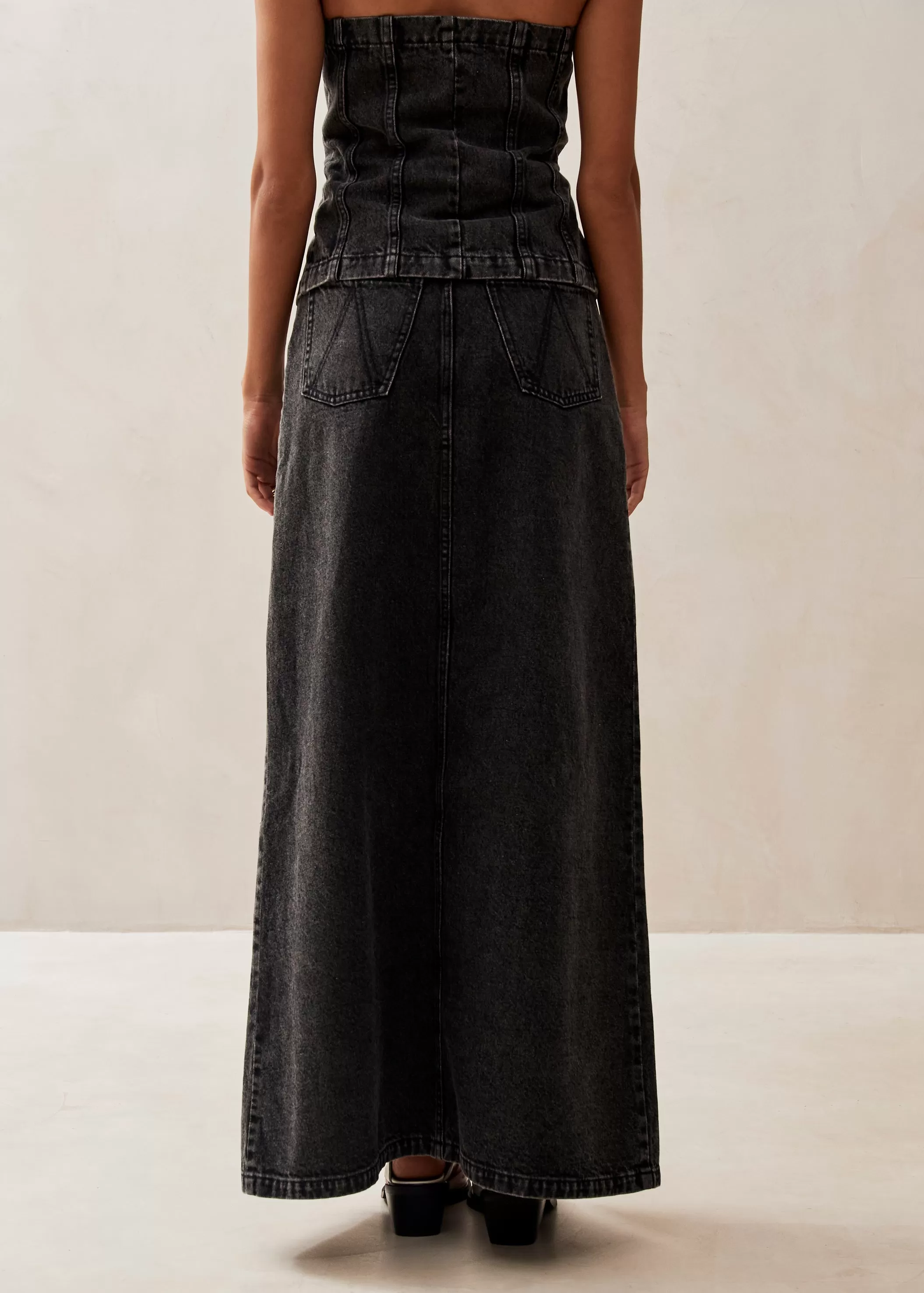 Mariana Black Denim Skirt