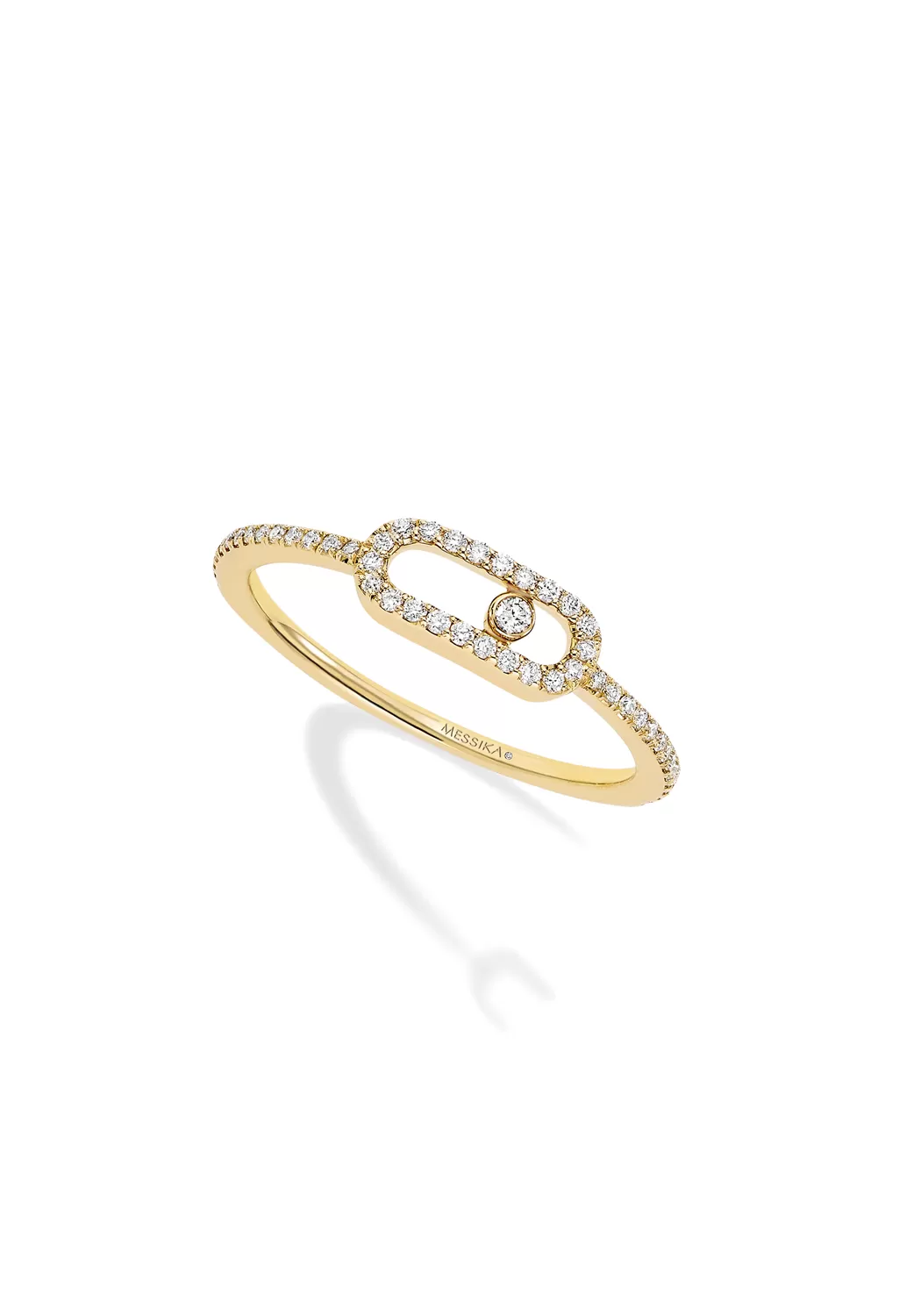 Messika Move Uno Pavé 18K Gold Full Pavé Diamond Ring | Choose Gold