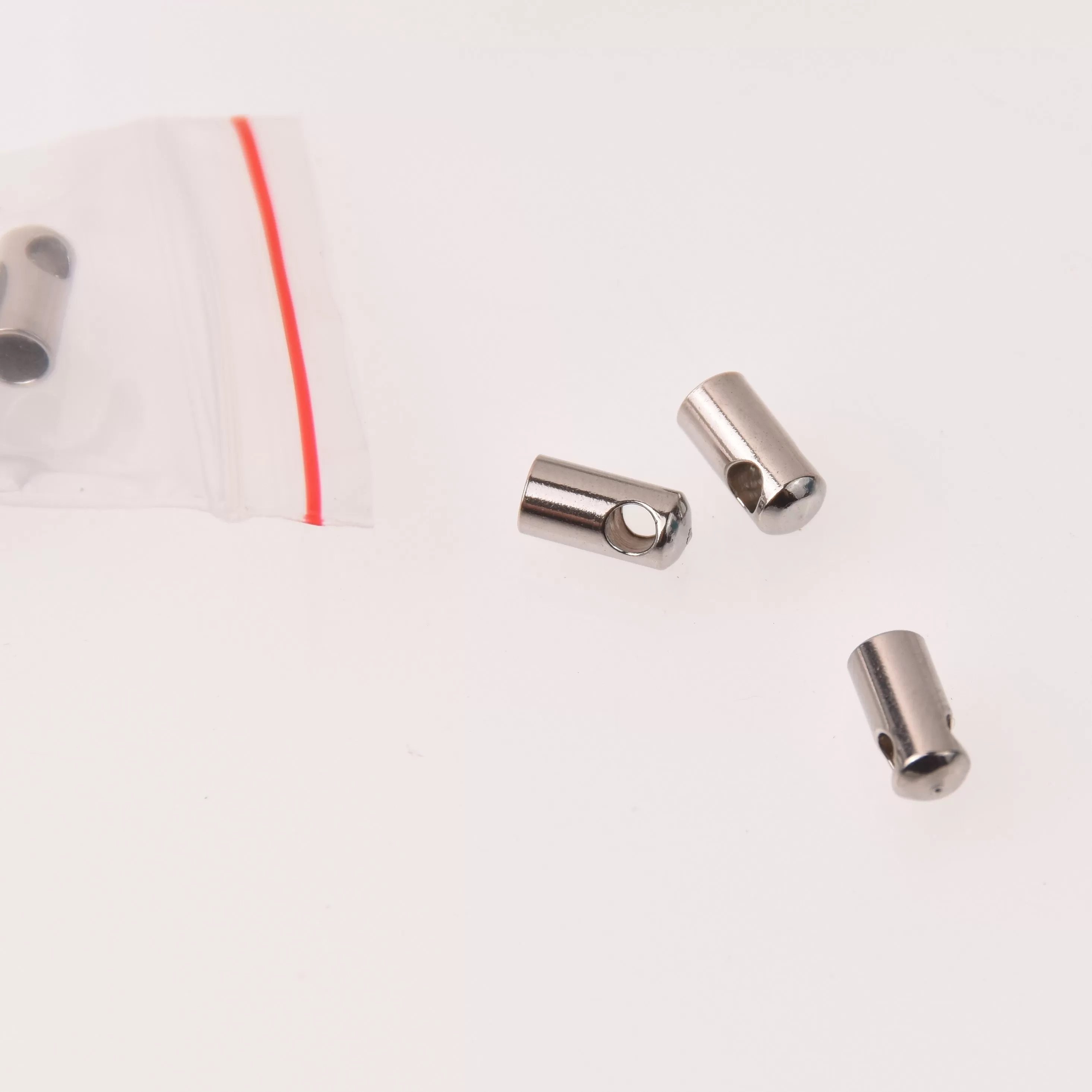 Mixed Stainless Steel End Caps for Kumihimo Jewelry, Silver Tone Leather Cord End Connectors, Bails, Bead Caps fin1263