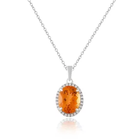 Natural Citrine Pendant Necklace