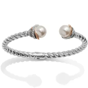 Neptune's Rings Pearl Open Hinged Bangle