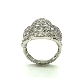 *New* 3.71 ctw Curved Diamond Cluster Ring