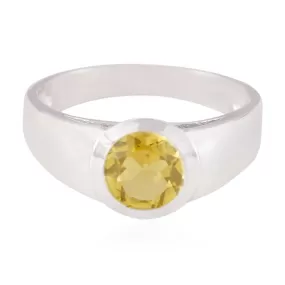 Nice Gems Citrine 925 Sterling Silver Rings Southern Stamped Jewelry