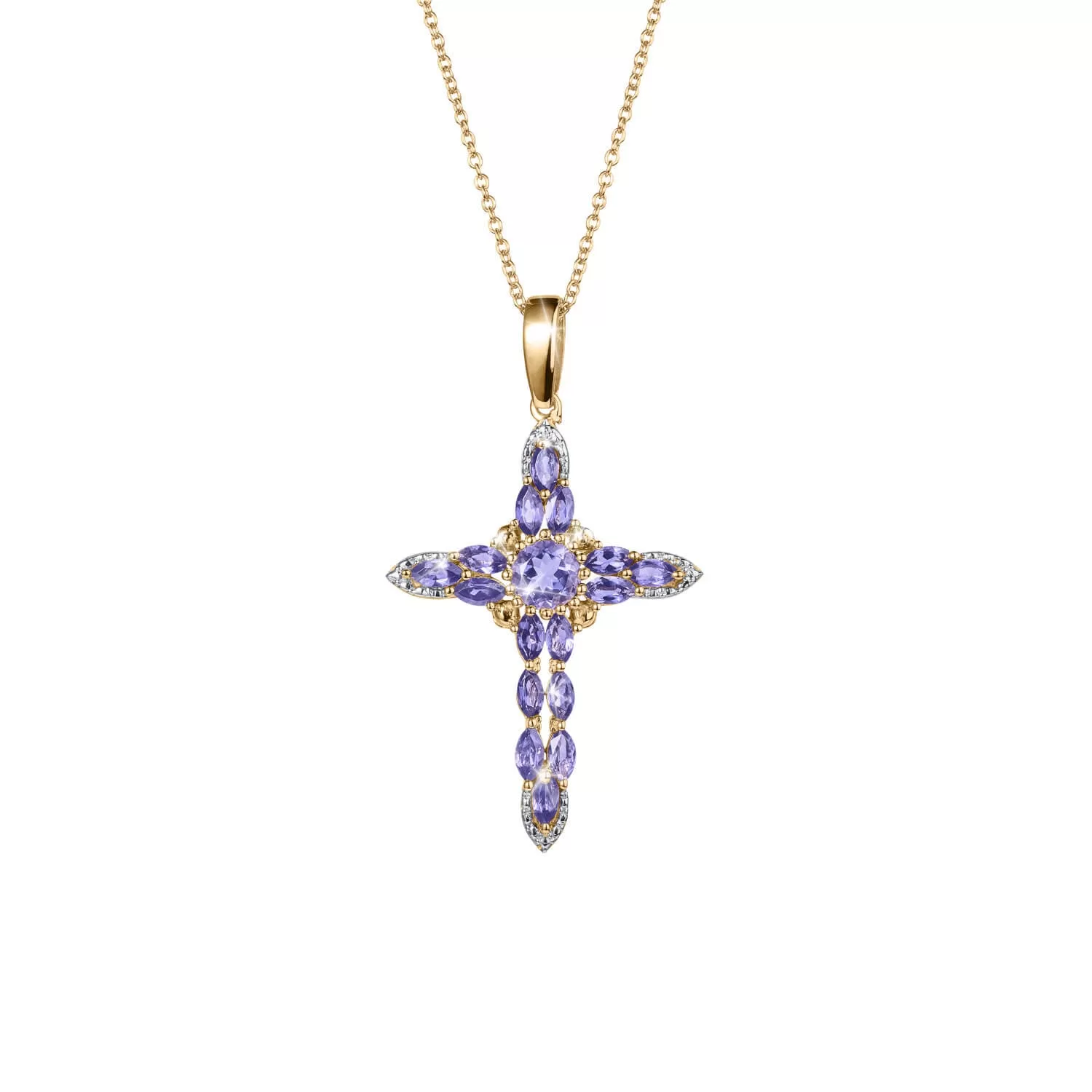 Oasis Iolite Cross Pendant