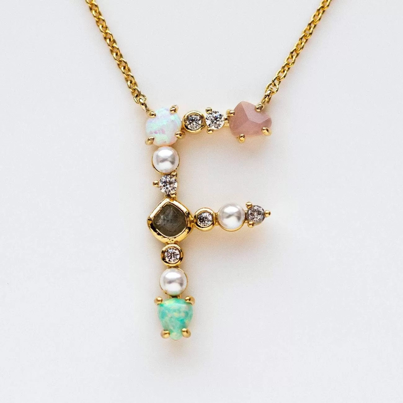 Opal Monogram Pendant