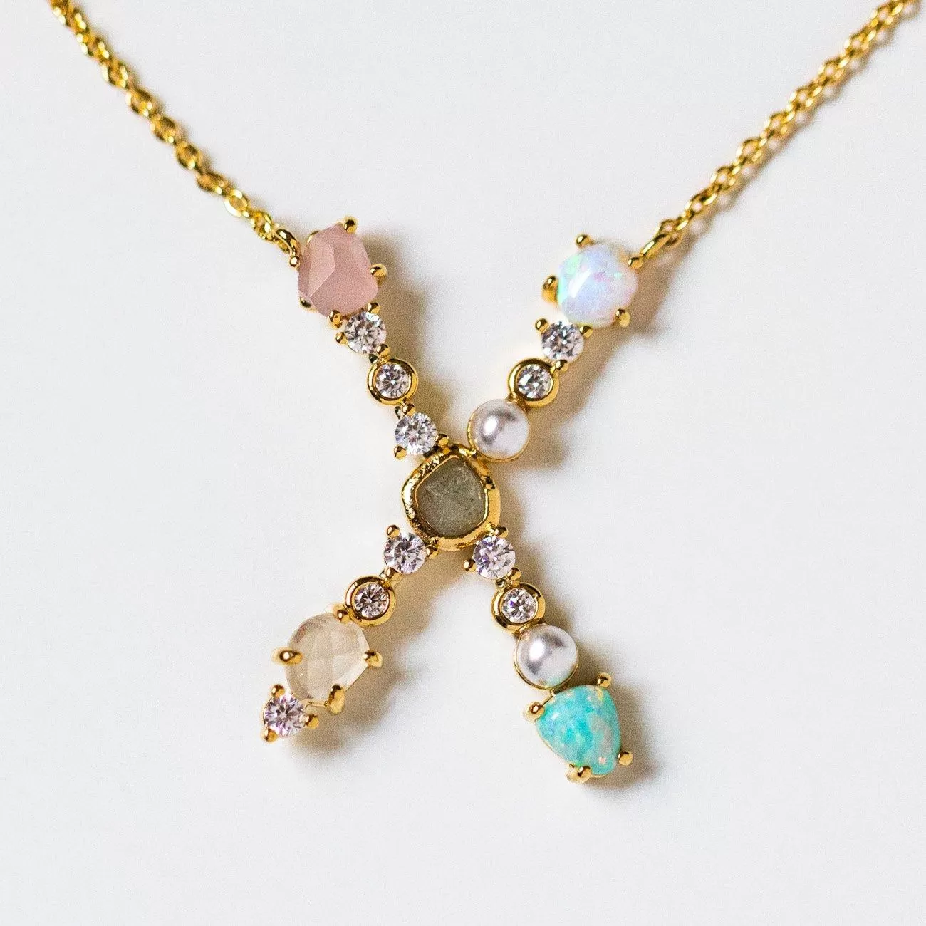 Opal Monogram Pendant