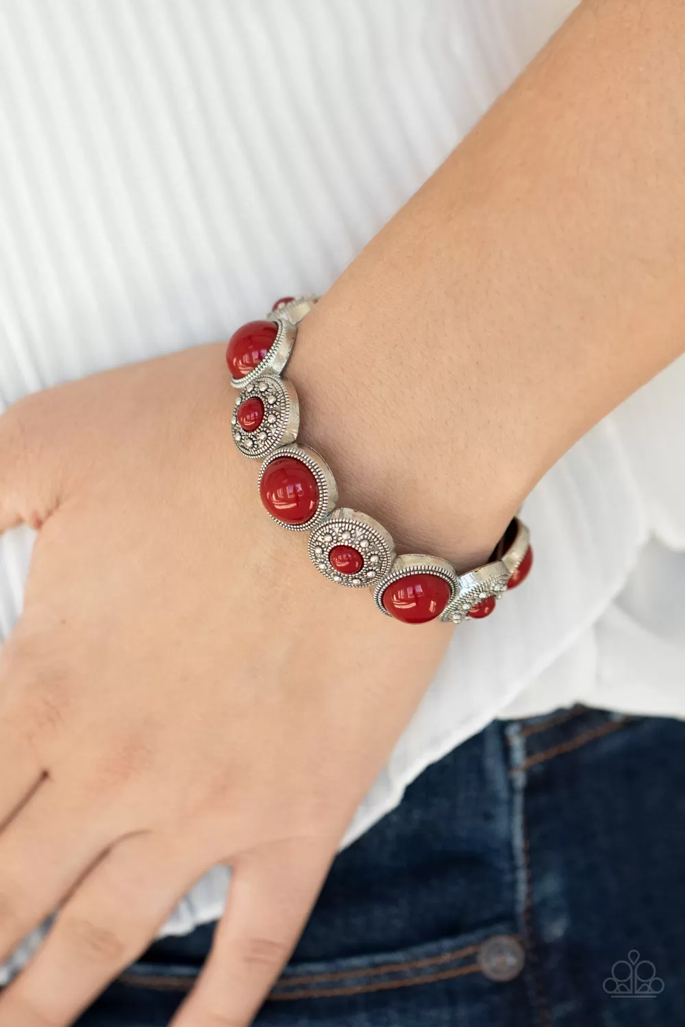 Paparazzi Garden Flair - Red Stretchy Bracelet