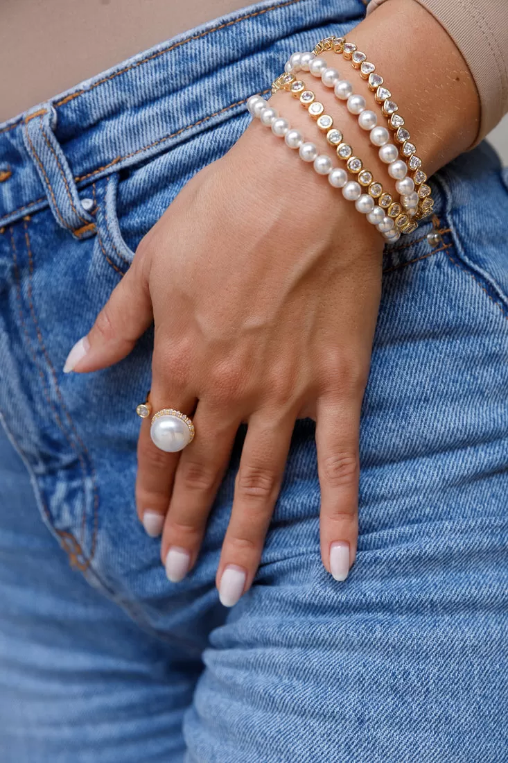 PEARL PAVE RING