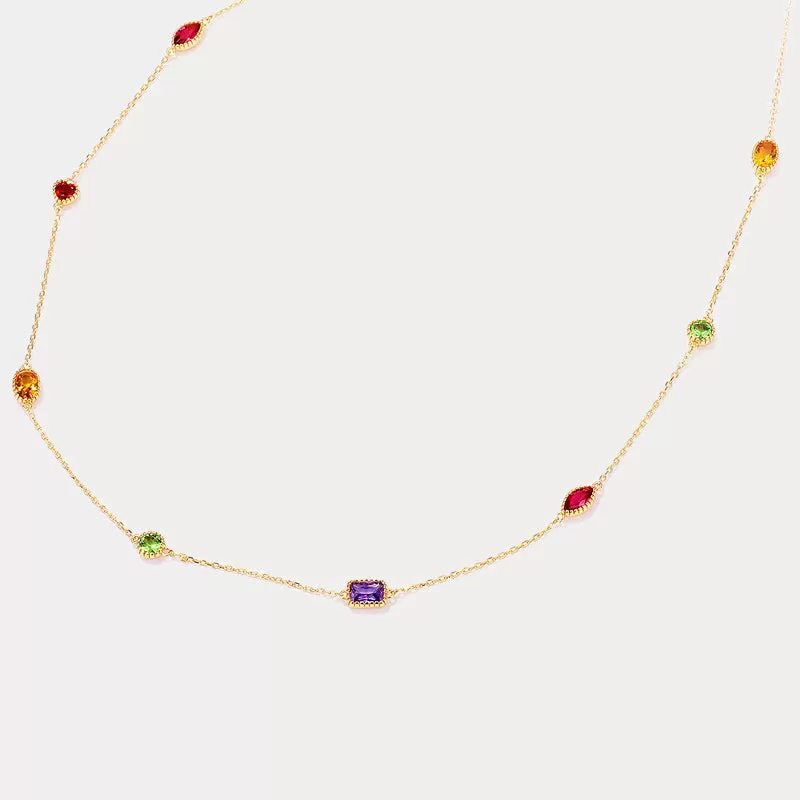 Rainbow Gem Necklace