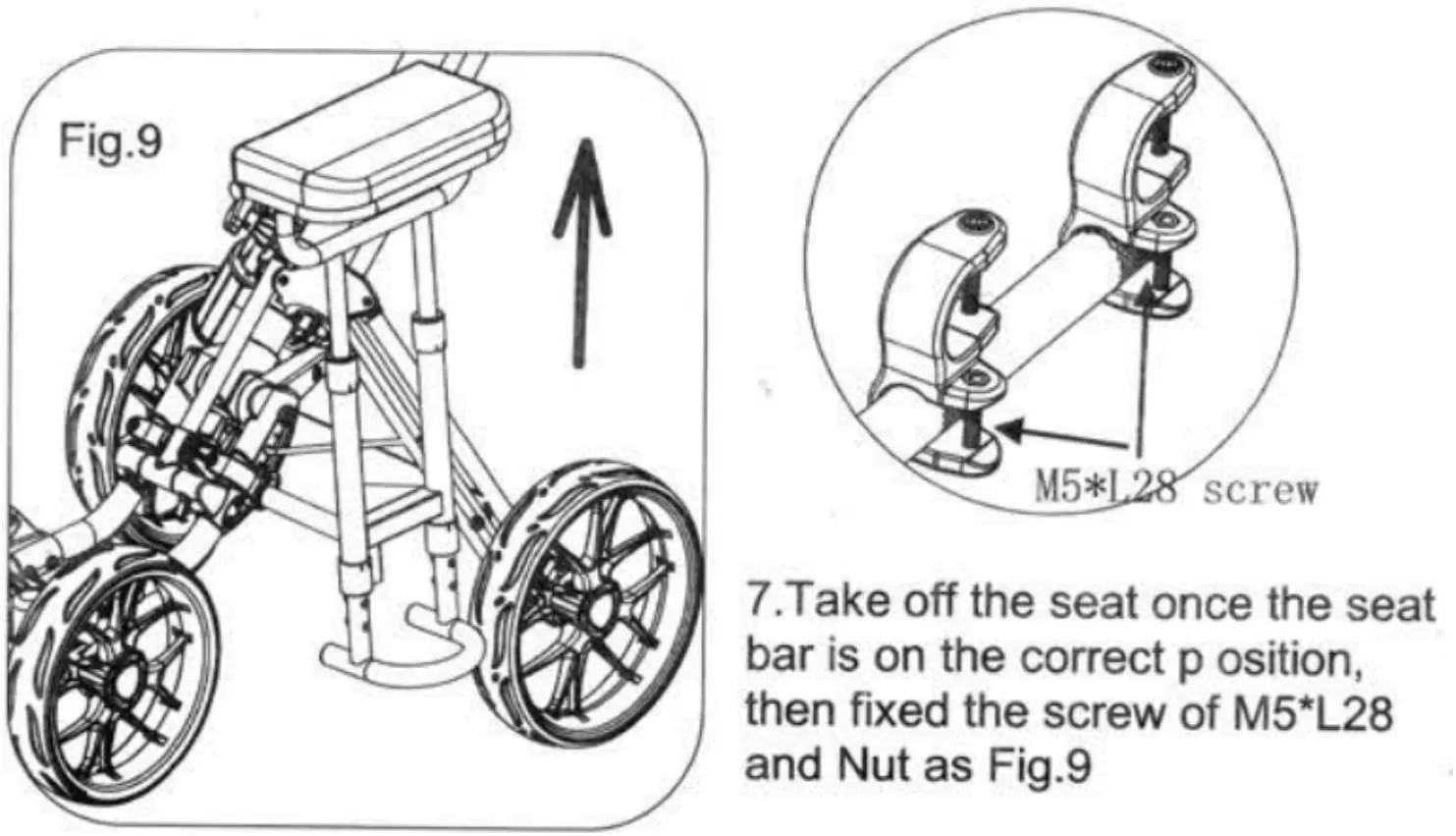 Removable Seat ONE for CaddyCruiser ONE