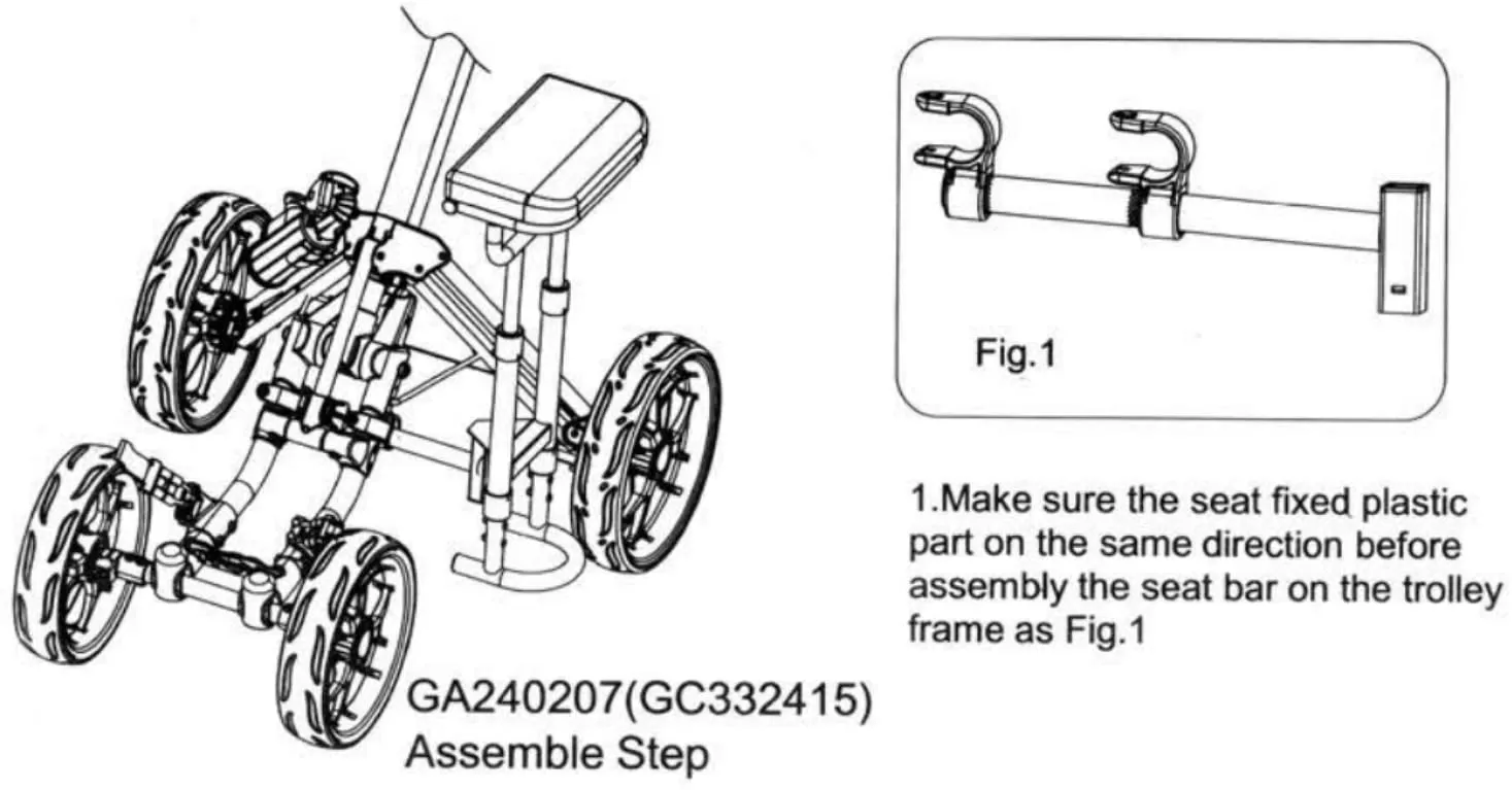 Removable Seat ONE for CaddyCruiser ONE