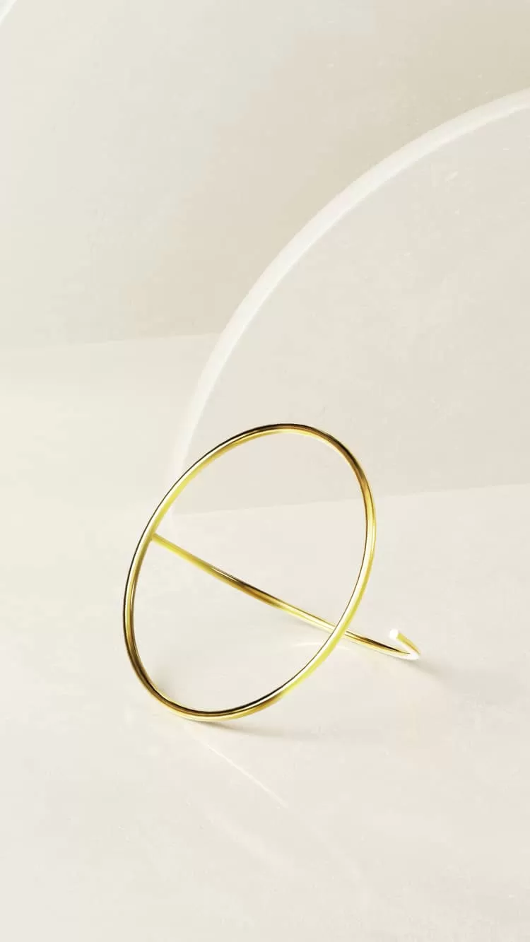 Round bracelet in gold