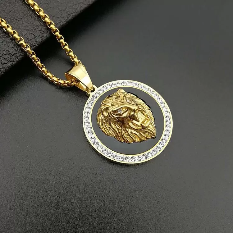 Round King Lion Pendant