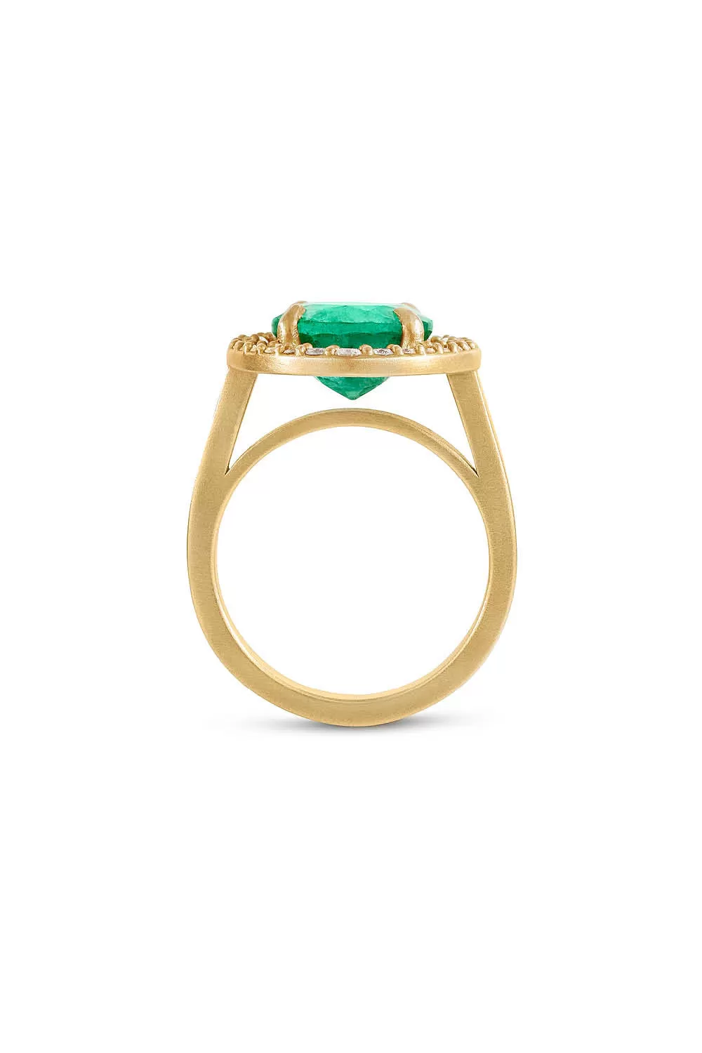 Sandy Leong Emerald Halo Ring