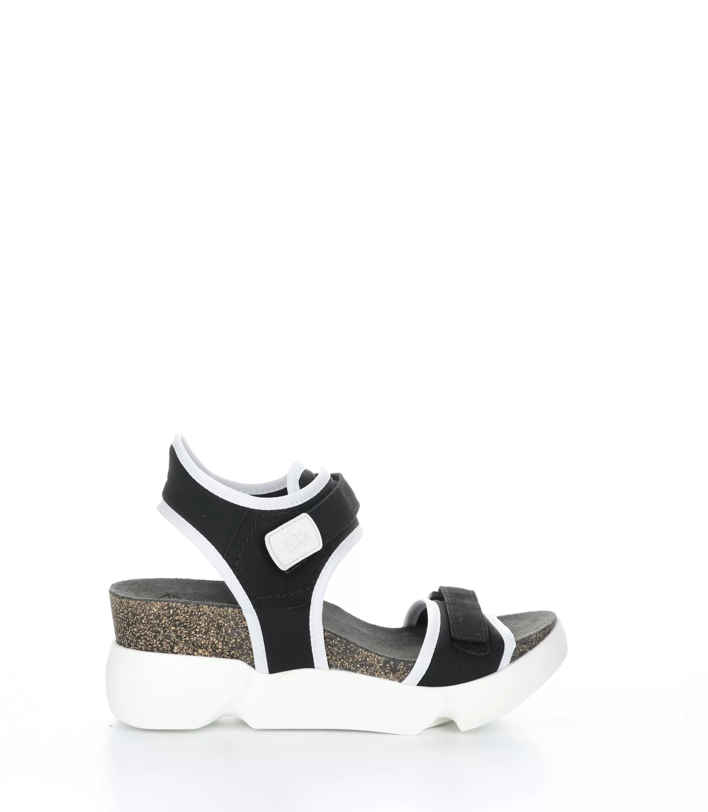 SIGO727FLY BLACK/WHITE Wedge Sandals