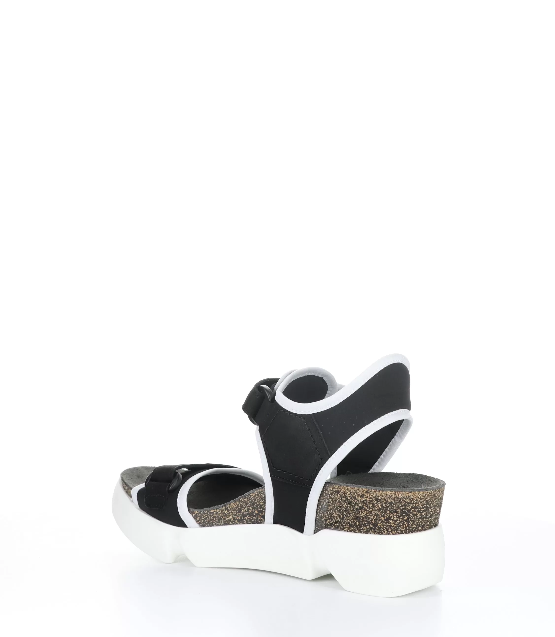 SIGO727FLY BLACK/WHITE Wedge Sandals