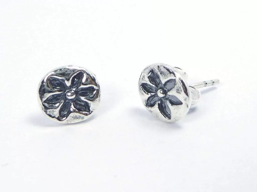 Stud earrings for woman, real silver stud earrings for women Bluenoemi Israeli jewelry