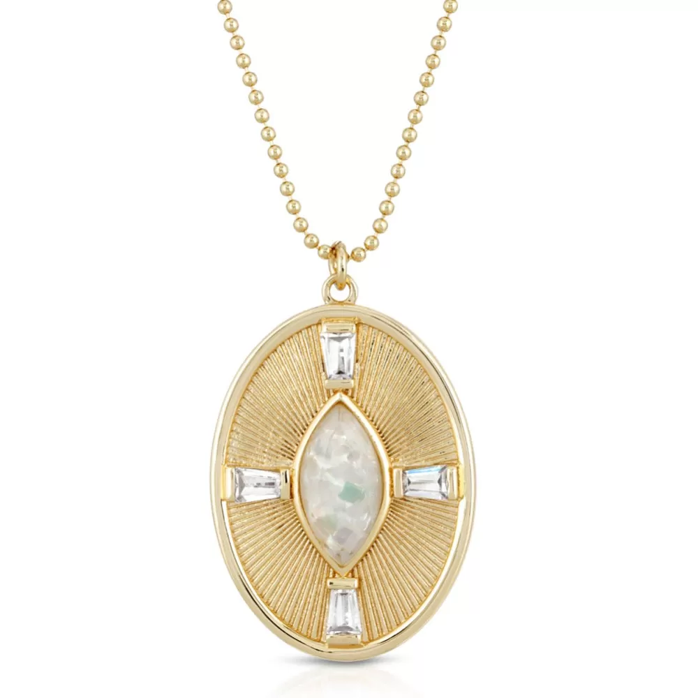 Sunray Necklace- Mother of Pearl