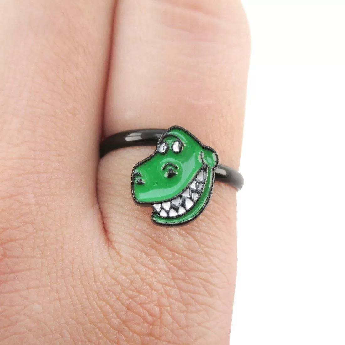 Toy Story Inspired Green Dinosaur Rex Shaped Adjustable Ring | DOTOLY