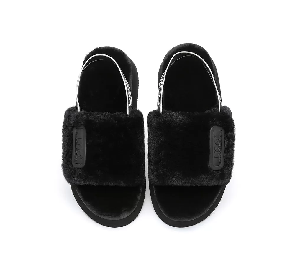 UGG Australian Shepherd Women Platform Fluffy Slide Poppin