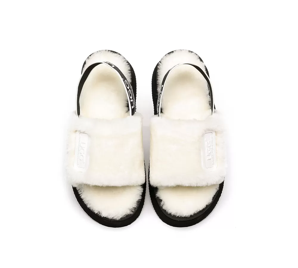 UGG Australian Shepherd Women Platform Fluffy Slide Poppin