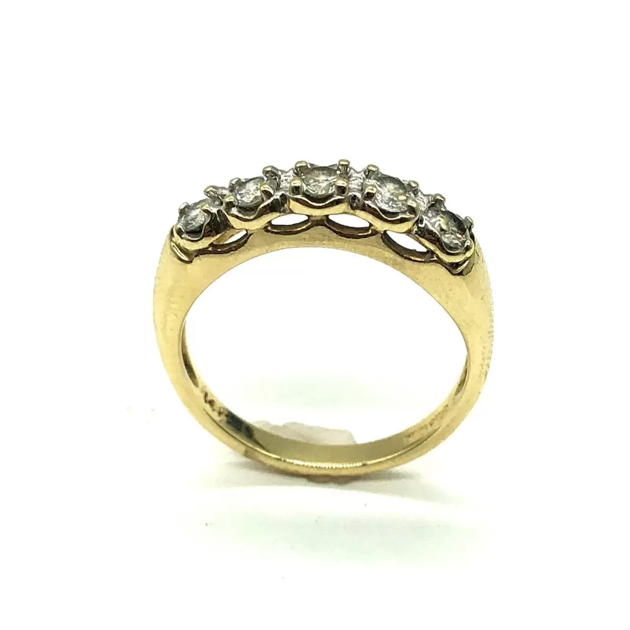 Vintage 5 Stone 25 Ptw Diamond Ring