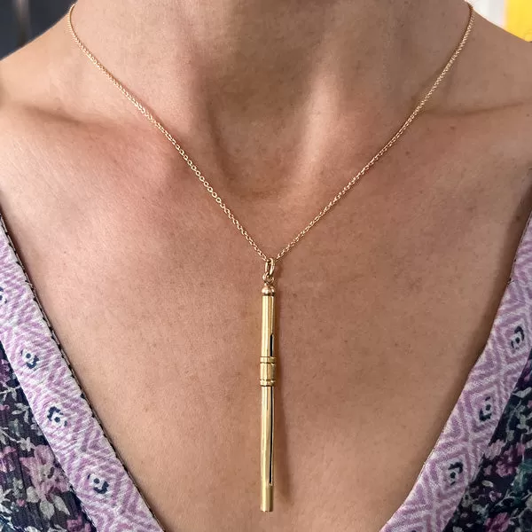 Vintage Telescoping Toothpick Pendant