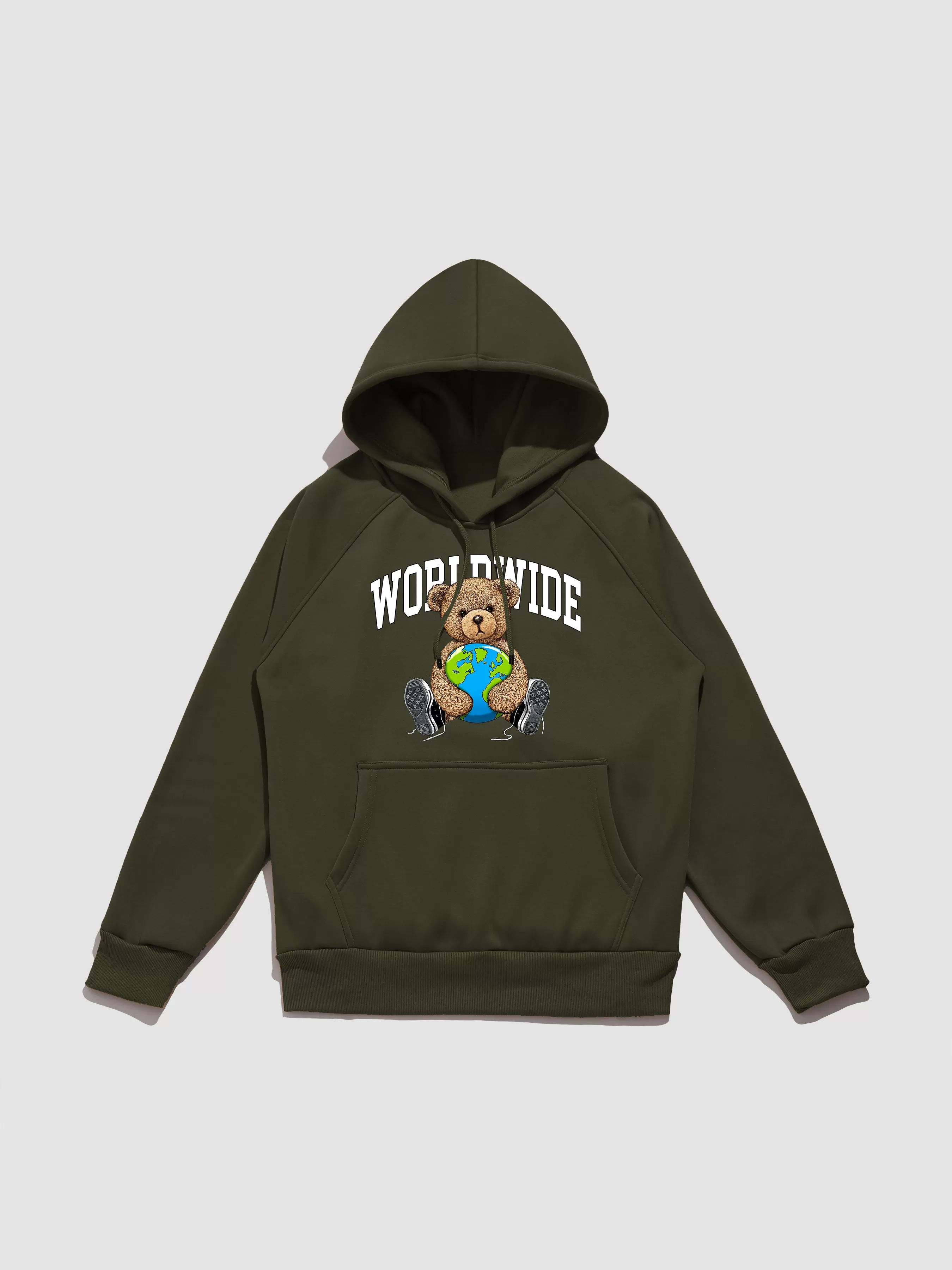 Worldwide Bear Print Hoodie